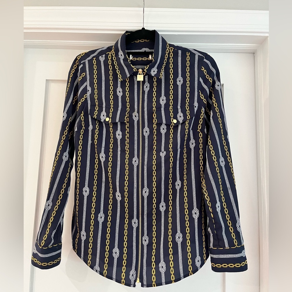 Michael Kors zip up blouse